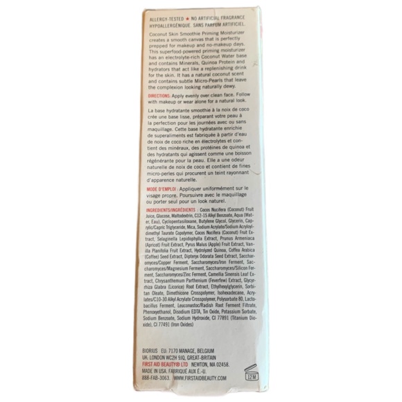 First Aid Beauty Hello Fab Coconut Skin Smoothie Priming Moisturizer 1.7oz New - Picture 4 of 6